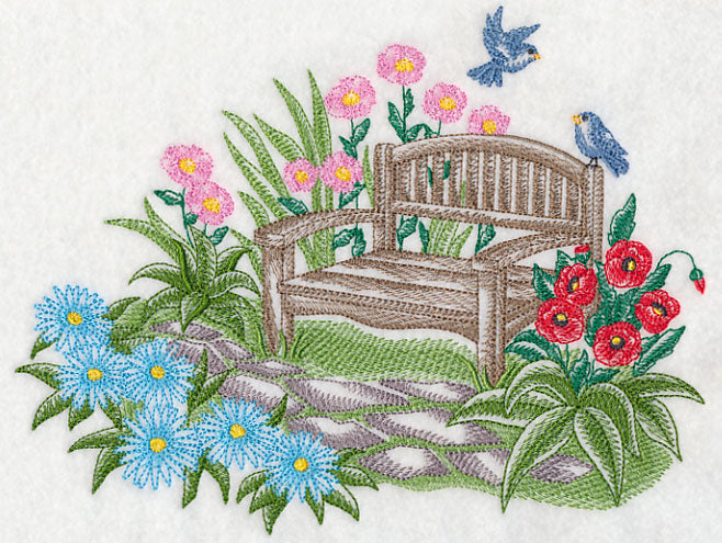 Garden Bench Serenity (Toile)