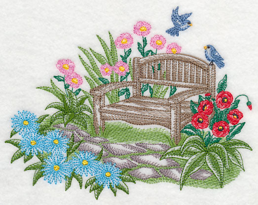 Garden Bench Serenity (Toile)
