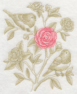 Camellia and Juncos (Toile)