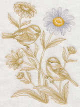 Daisy and Chickadees (Toile)