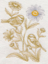 Daisy and Chickadees (Toile)