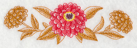 Zinnia Border (Toile)
