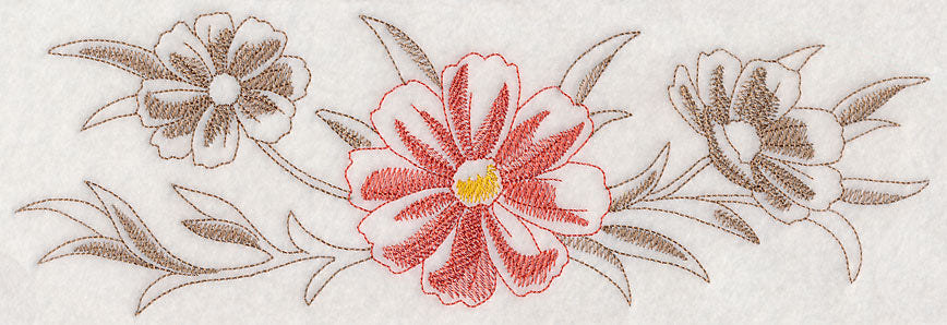 Cosmos Border (Toile) – Embroidery Library