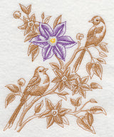 Clematis and Scissortail Flycatcher (Toile)