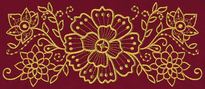 Mehndi Elegance (Goldwork)