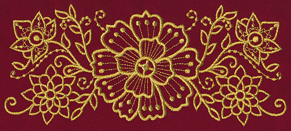 Mehndi Elegance (Goldwork)