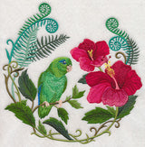 Parrotlet with Hibiscus