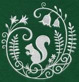 Squirrel Whitework Scene
