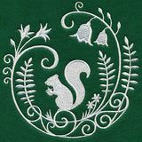 Squirrel Whitework Scene