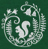 Squirrel Whitework Scene