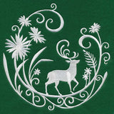 Deer Whitework Scene