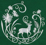 Deer Whitework Scene
