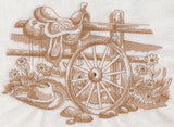 Wagon Wheel Scene (Toile)
