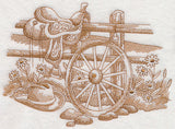 Wagon Wheel Scene (Toile)