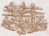 Wagon Wheel Scene (Toile)