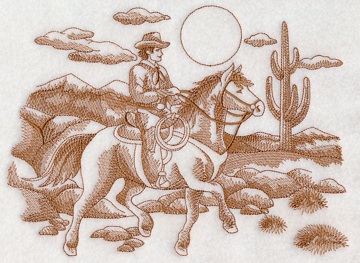 Cowboy Scene (Toile)