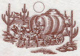Covered Wagon Scene (Toile)