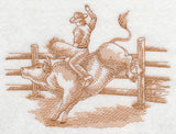 Rodeo Ridin' Scene (Toile)