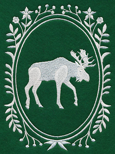 Wild Woodland Whitework Cameo - Moose