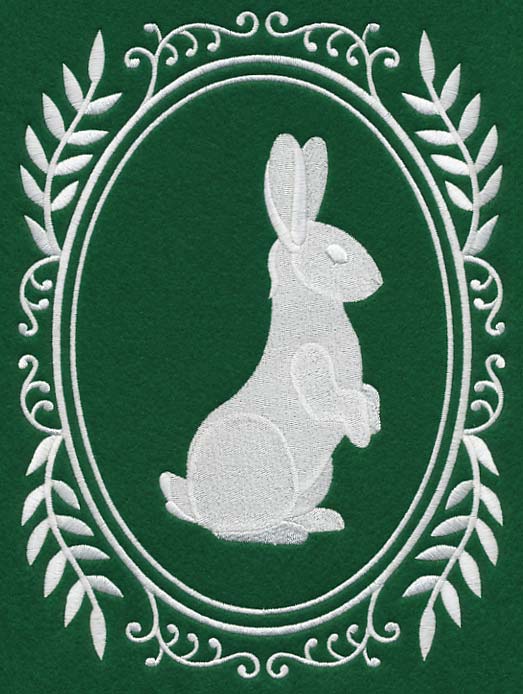 Wild Woodland Whitework Cameo - Rabbit