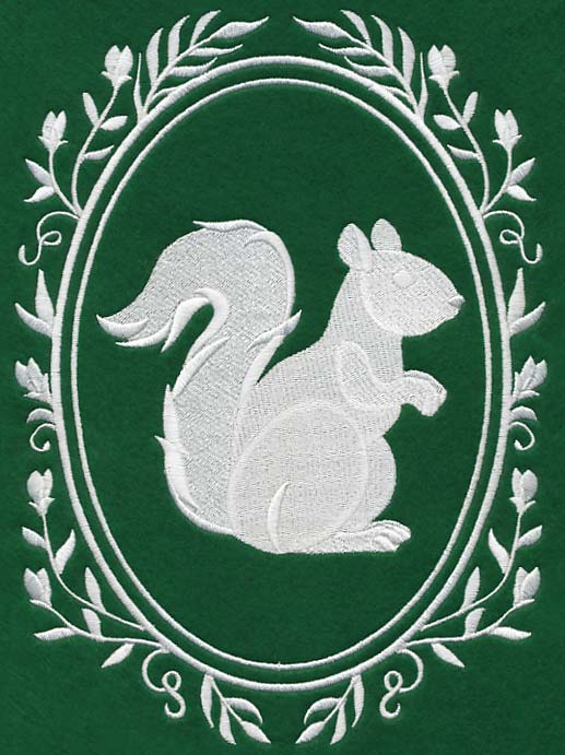 Wild Woodland Whitework Cameo - Squirrel