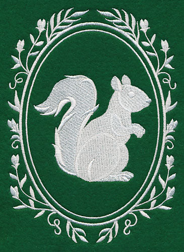 Wild Woodland Whitework Cameo - Squirrel