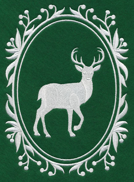Wild Woodland Whitework Cameo - Deer