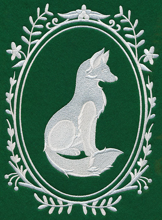 Wild Woodland Whitework Cameo - Fox