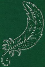 Delicate Whitework Feather