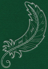 Delicate Whitework Feather