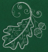 Delicate Whitework Oak Leaf