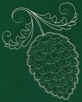 Delicate Whitework Pinecone