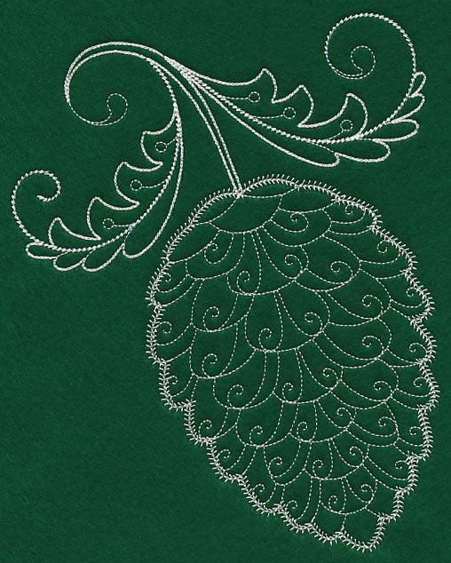 Delicate Whitework Pinecone