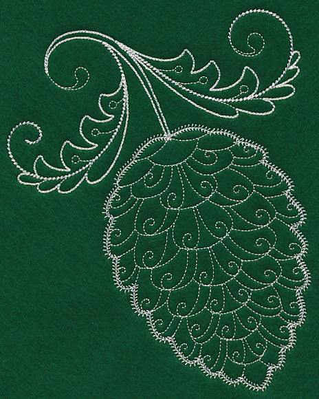 Delicate Whitework Pinecone