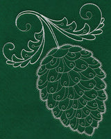 Delicate Whitework Pinecone