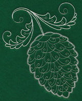 Delicate Whitework Pinecone