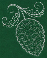 Delicate Whitework Pinecone