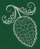 Delicate Whitework Pinecone