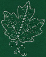 Delicate Whitework Maple Leaf
