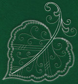 Delicate Whitework Cottonwood Leaf