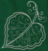 Delicate Whitework Cottonwood Leaf