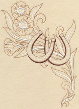 Horseshoe and Flowers - Left