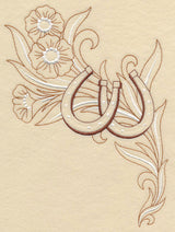 Horseshoe and Flowers - Left