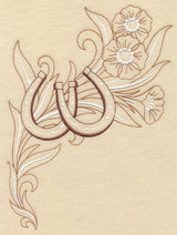 Horseshoe and Flowers - Right