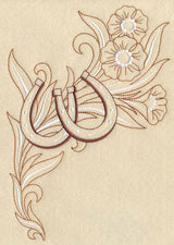 Horseshoe and Flowers - Right