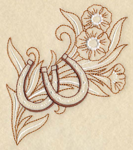 Horseshoe and Flowers - Right