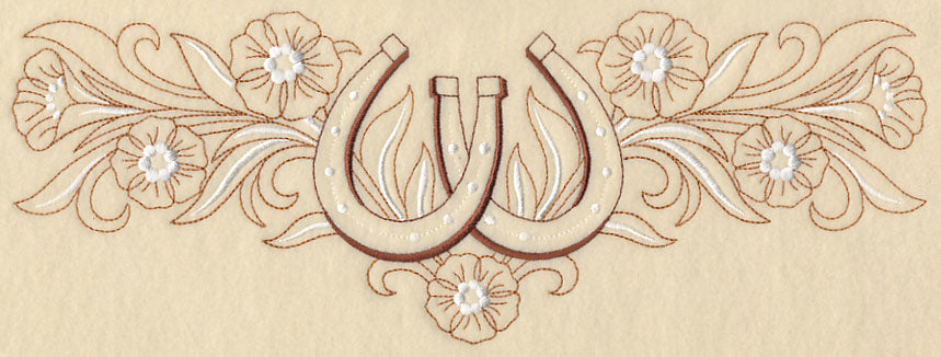 Horseshoe and Flowers