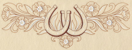 Horseshoe and Flowers