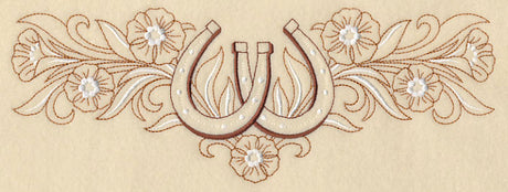 Horseshoe and Flowers