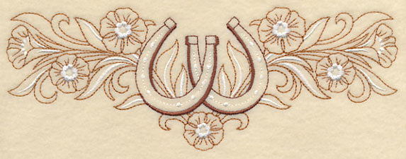 Horseshoe and Flowers